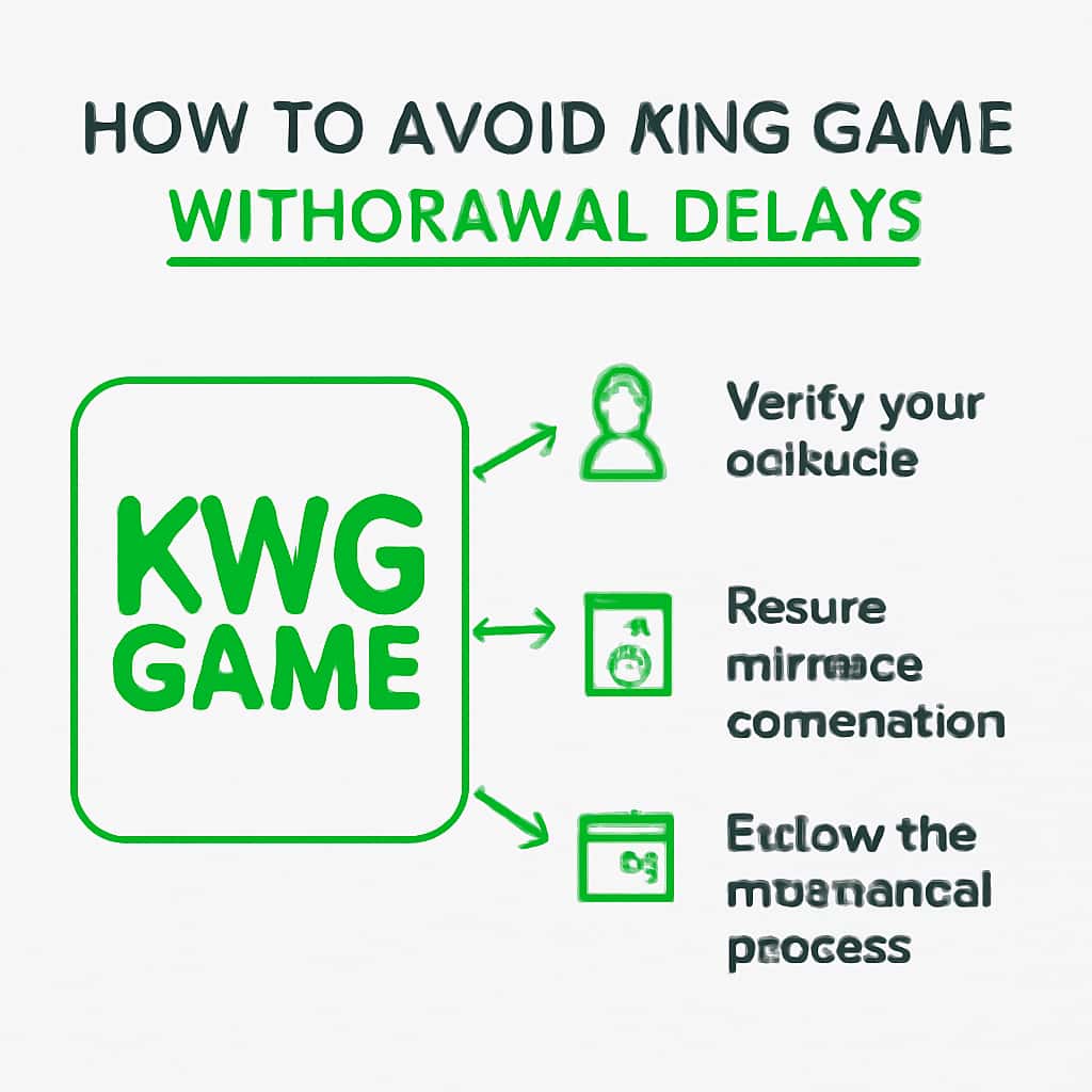 Illustration showcasing steps to avoid withdrawal delays in KWG Game.