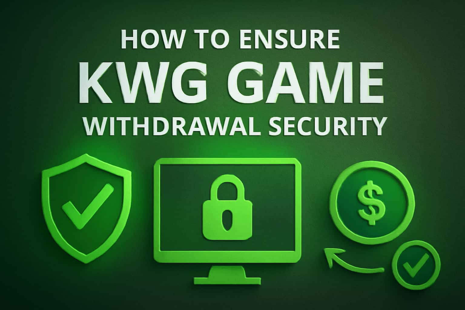 An informative design showcasing security for KWG Game withdrawals.