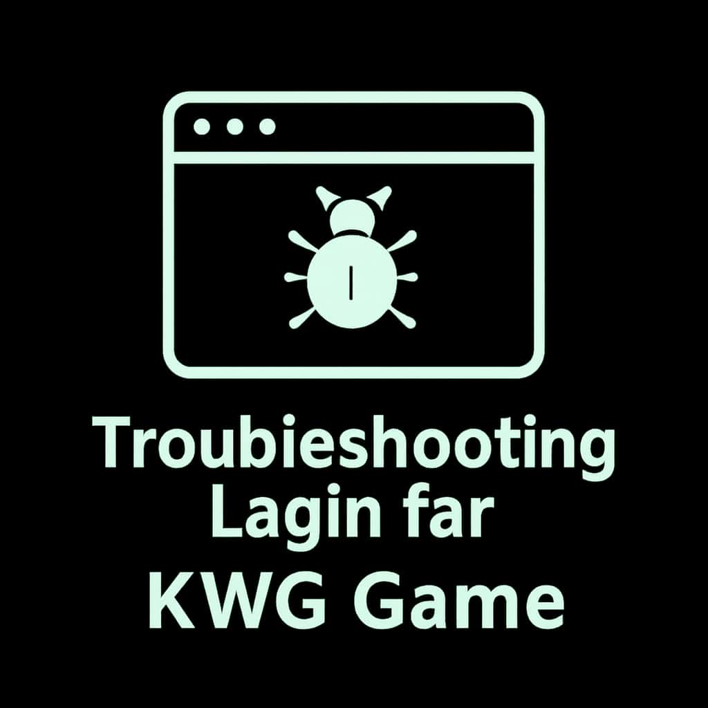 An icon representing troubleshooting login help for KWG Game.