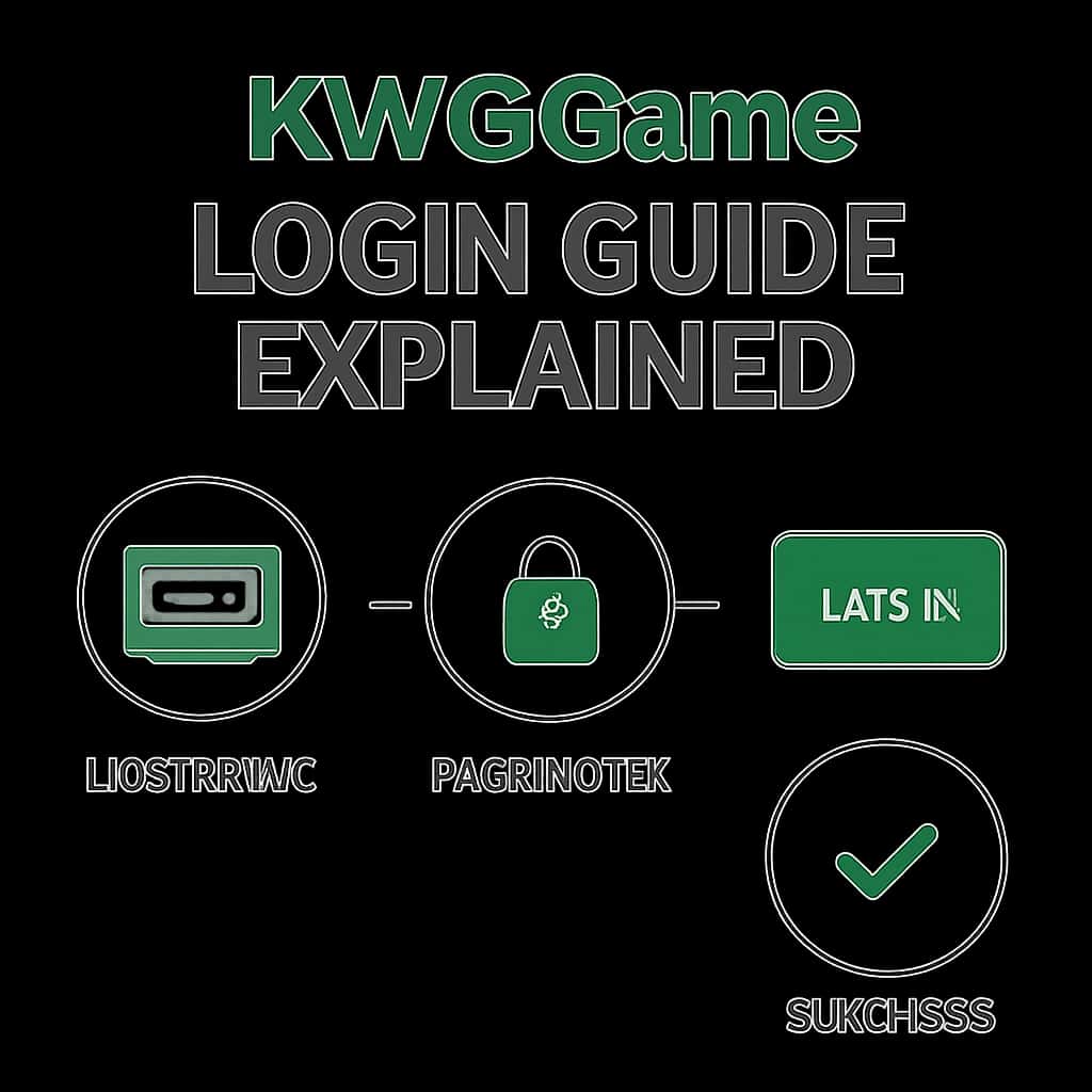 An educational diagram illustrating steps for the KWG Game login process.
