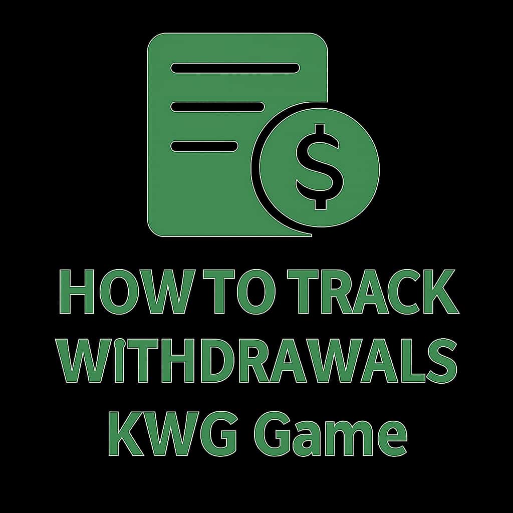 A clean badge representing the guide for tracking KWG Game withdrawals.